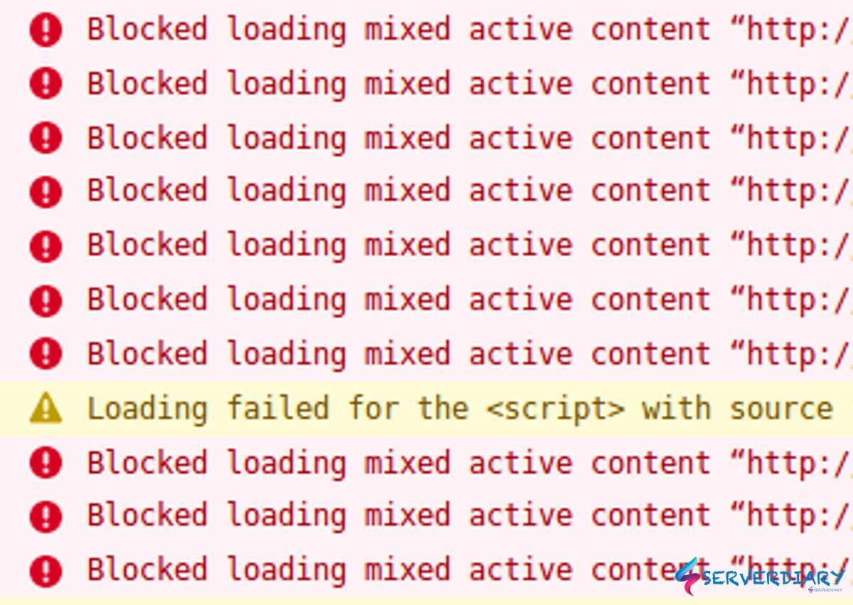 Wordpress error Blocked loading mixed active content