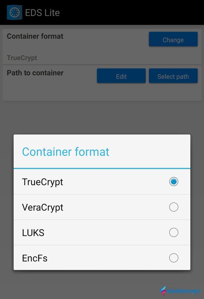 Choose Container Format on Android